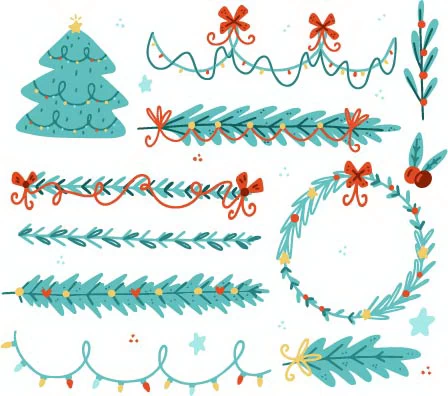 圣诞节元素252套(圣诞老人圣诞树图标LOGO插画材AI矢量ai格式+psd分层图素材)(162)